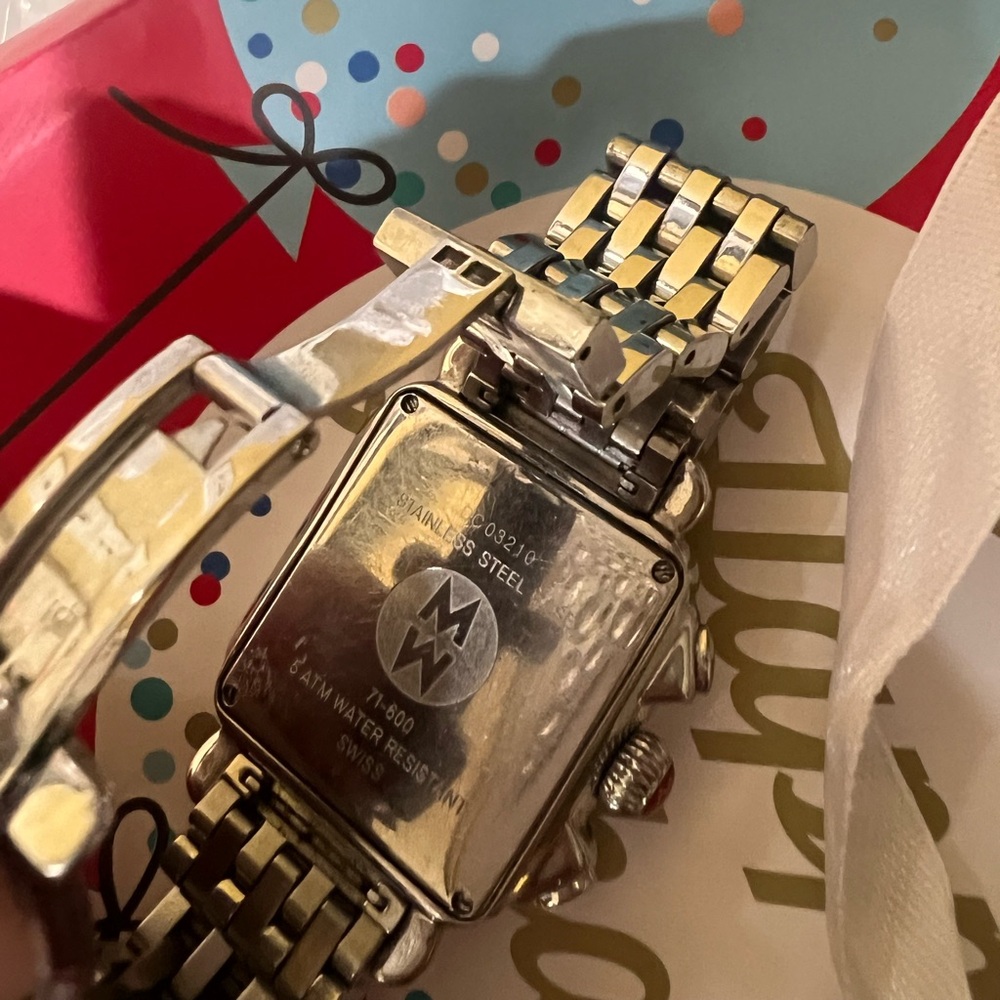 Michele Silver Deco Chronograph Watch - Picture 8 of 9